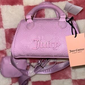 Juicy Couture purple Mini Bag with Textured Fabric and Bowling Shape